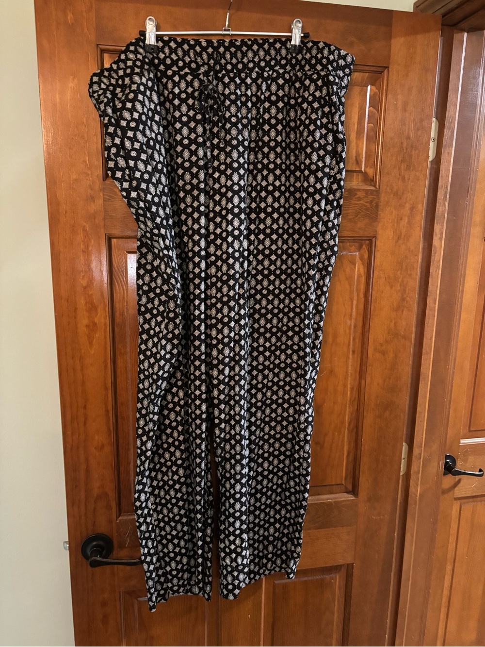Maurices Black and White Wide Leg Jumpsuit